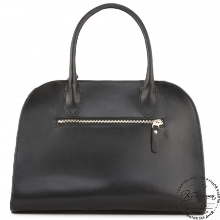 Женская кожаная сумка "Вирджиния" (черная)