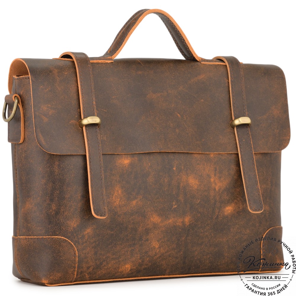 Кожаный портфель "Англетер" (коричневый эксклюзив)