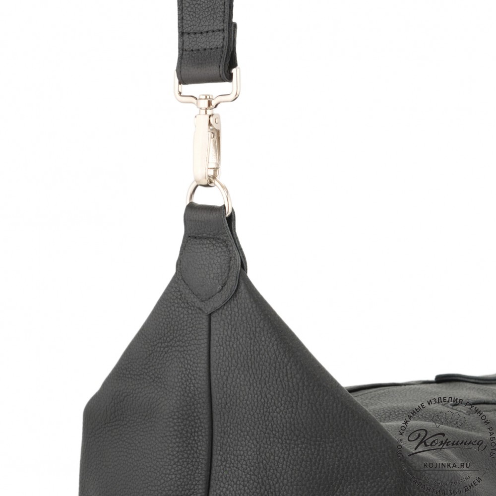 Кожаная дорожно-спортивная сумка "Англия БИГ" (фактура черный)