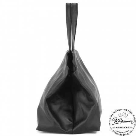 Женская кожаная сумка "Испания" (черная)