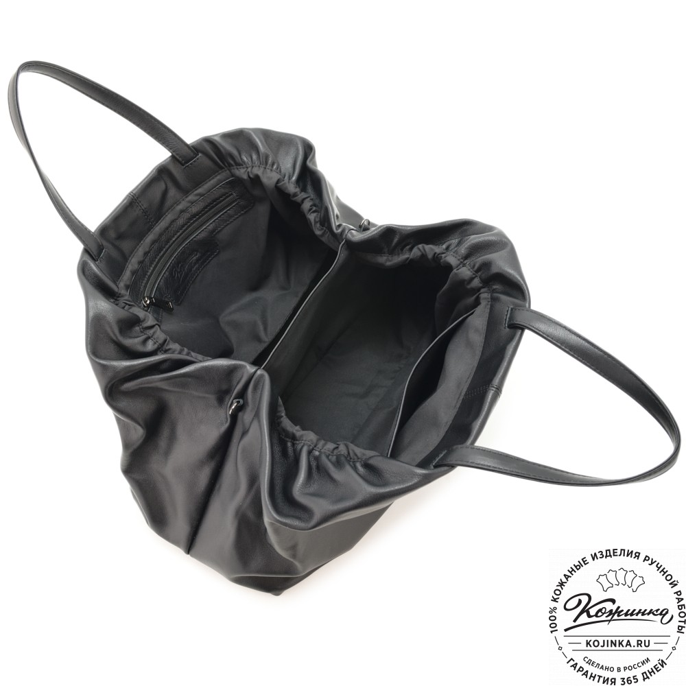 Женская кожаная сумка "Испания" (черная)