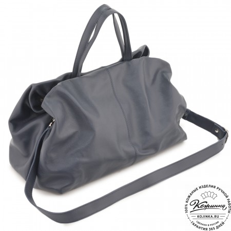 Женская кожаная сумка "Испания" (синяя)