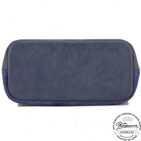 Женская кожаная сумка "Саманта" (синяя)