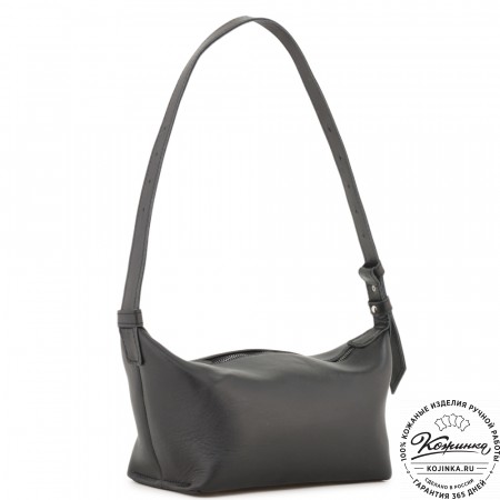 Женская кожаная сумка "Тойс" (черная)
