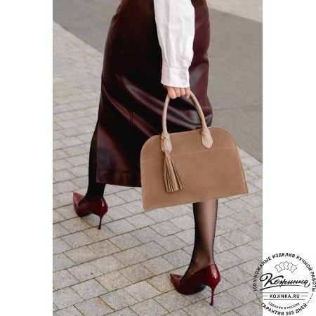 Женская кожаная сумка "Вирджиния" (вишня)