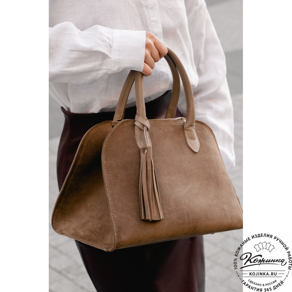 Женская кожаная сумка "Вирджиния" (вишня)