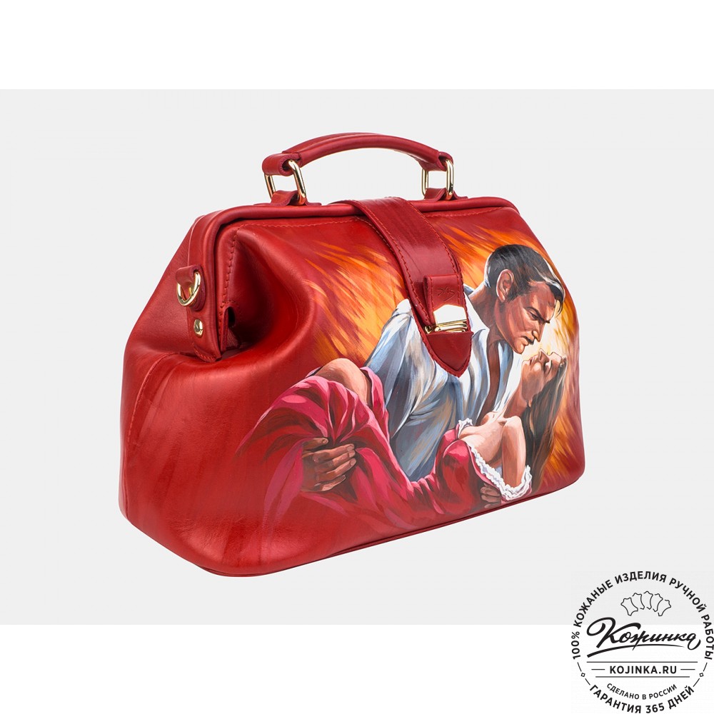 Сумка Фрейм Медиум "Унесенные ветром" (красная)