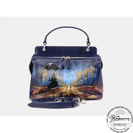 Женская кожаная сумка "Орнелла"  "Вечер в Париже"