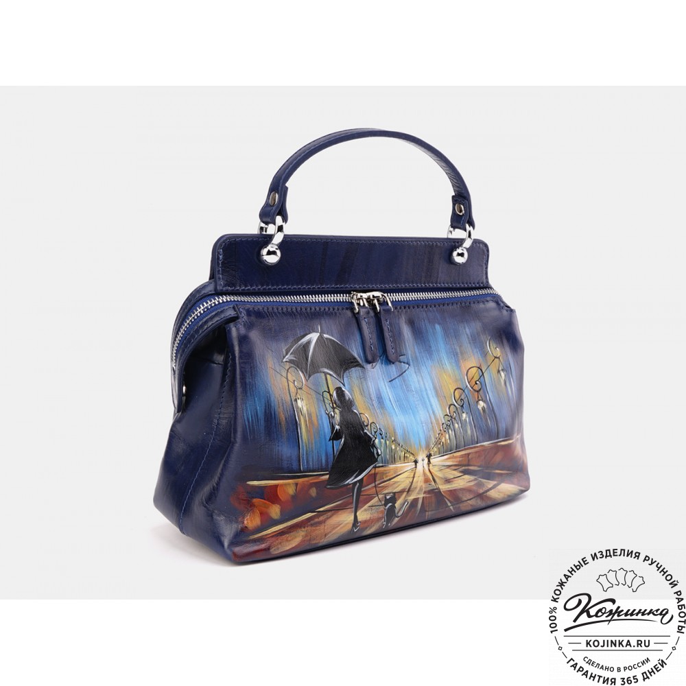 Женская кожаная сумка "Орнелла"  "Вечер в Париже"