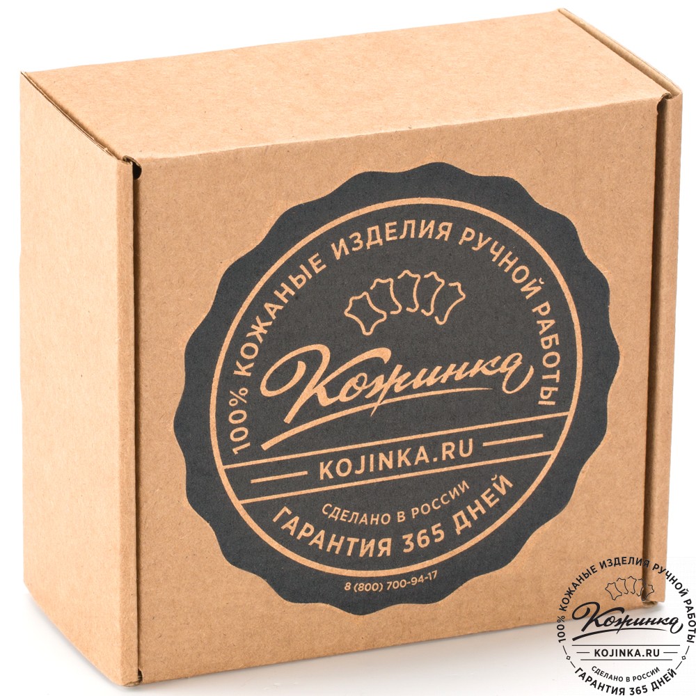 Кожаная косметичка "Прима" (красная)