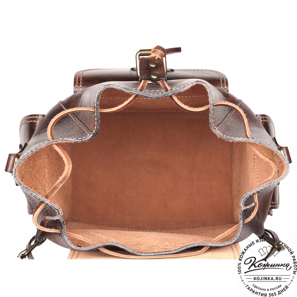 Кожаный рюкзак "Патриот" (коричневый эксклюзив)
