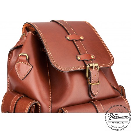 Кожаный рюкзак "Патриот" (коричневый)