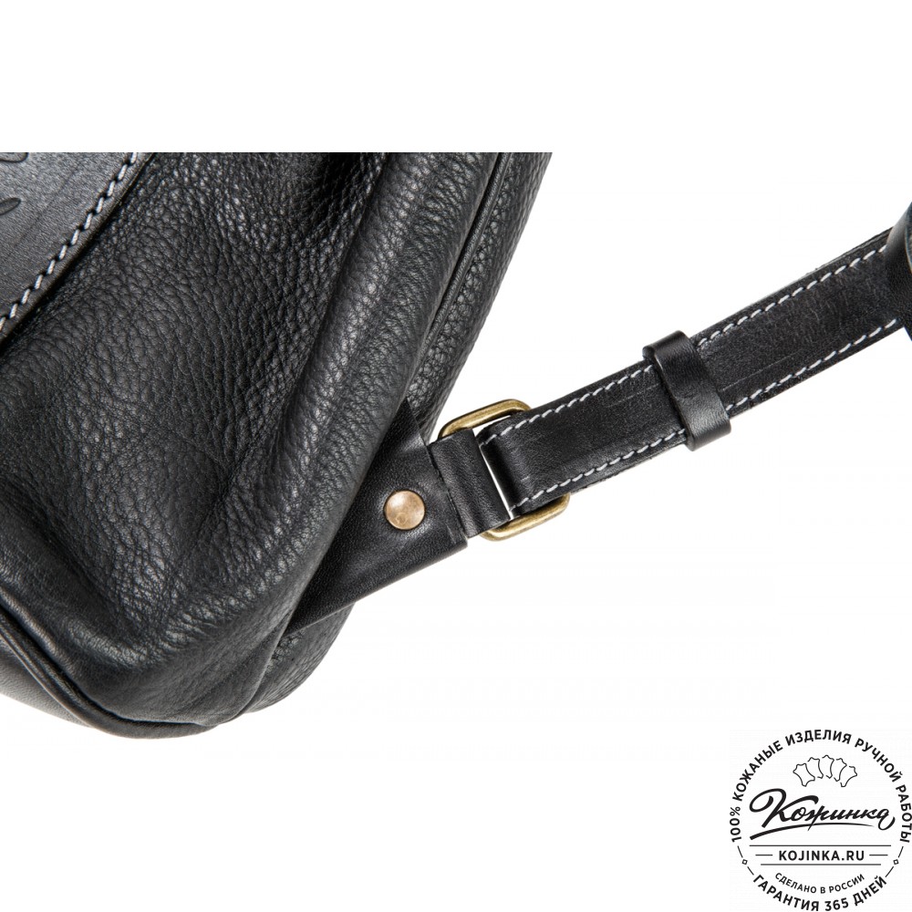 Женский кожаный рюкзак "Гейша" (чёрный)