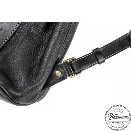 Женский кожаный рюкзак "Гейша" (чёрный)