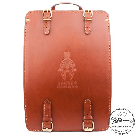 Кожаный рюкзак "Когорта" (рыжий)
