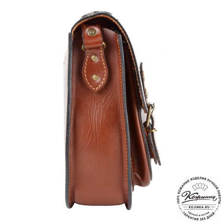 Кожаный портфель "Сатчел"  (коричневый)