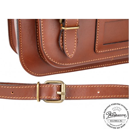 Кожаный портфель "Сатчел"  (коричневый)