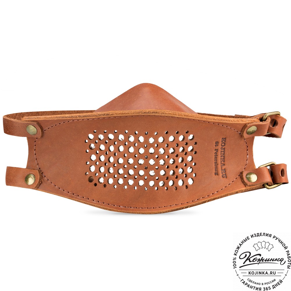 Кожаная маска Бампер (коричневая)