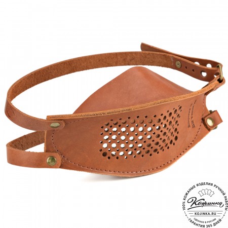 Кожаная маска Бампер (коричневая)