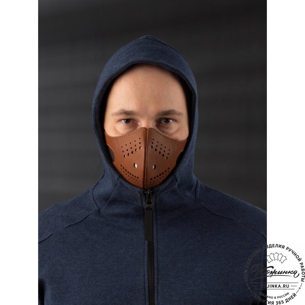 Кожаная маска Бионик (коричневая)