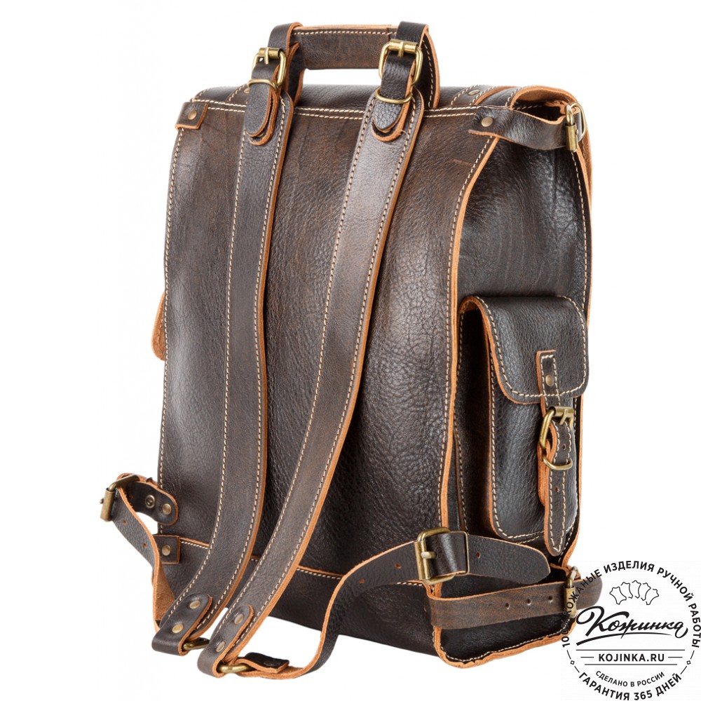 Кожаный ранец "Максимус 3" (коричневый эксклюзив)