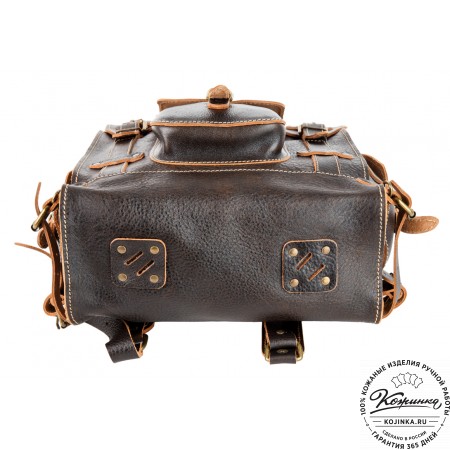 Кожаный ранец "Максимус 3" (коричневый эксклюзив)