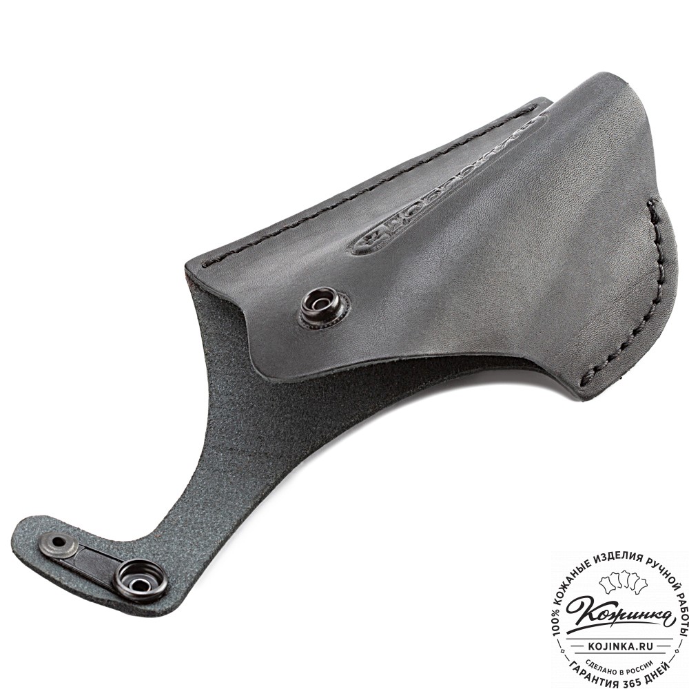 Кожаная поясная кобура  для пистолета "Добрыня" (черная)