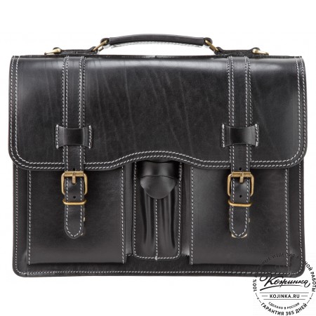 Кожаный портфель "Юрист"  (черный)
