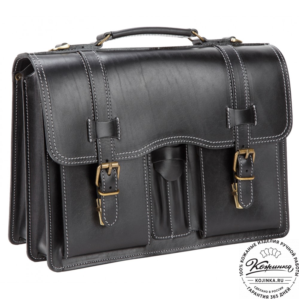 Кожаный портфель "Юрист"  (черный)
