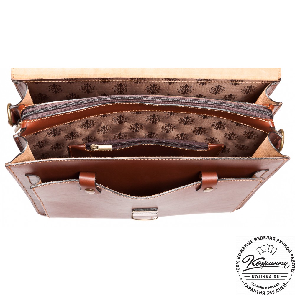 Кожаный портфель "Карьерист"  (рыжий)