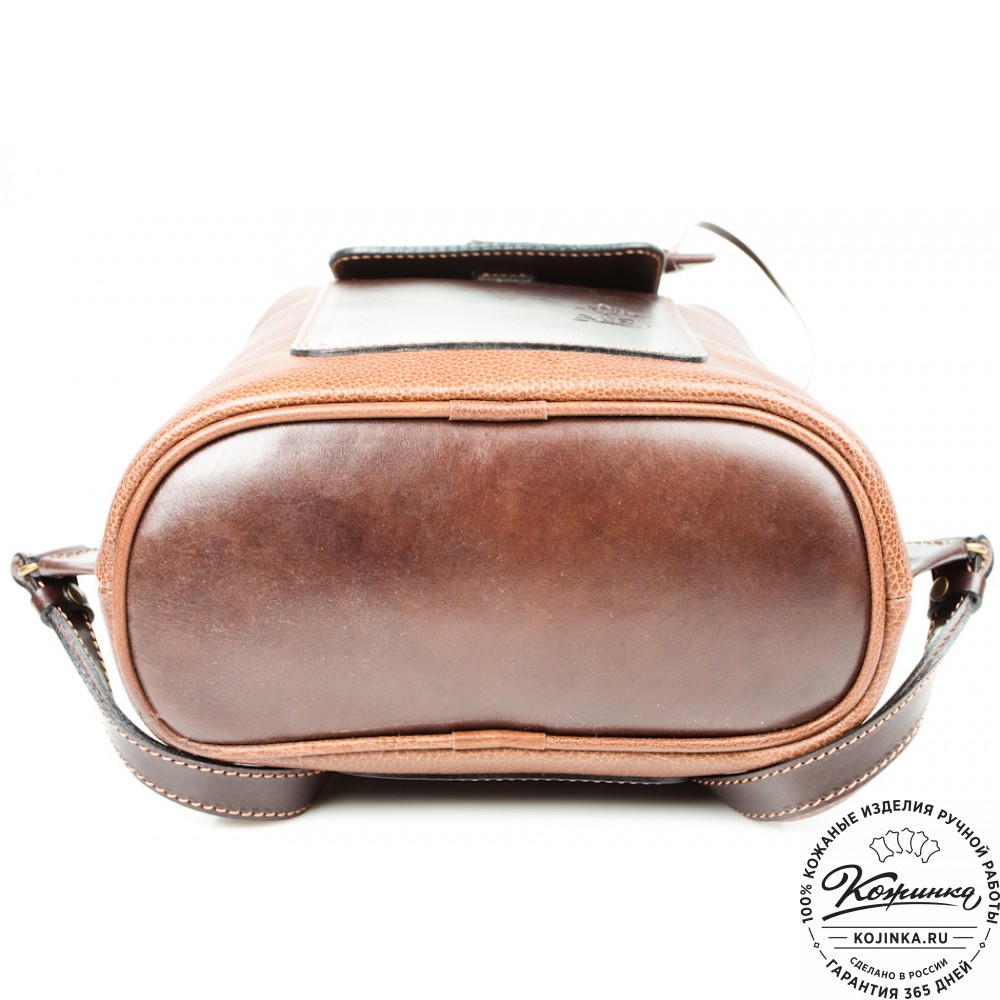 Женский кожаный рюкзак "Гейша" (коричневый)