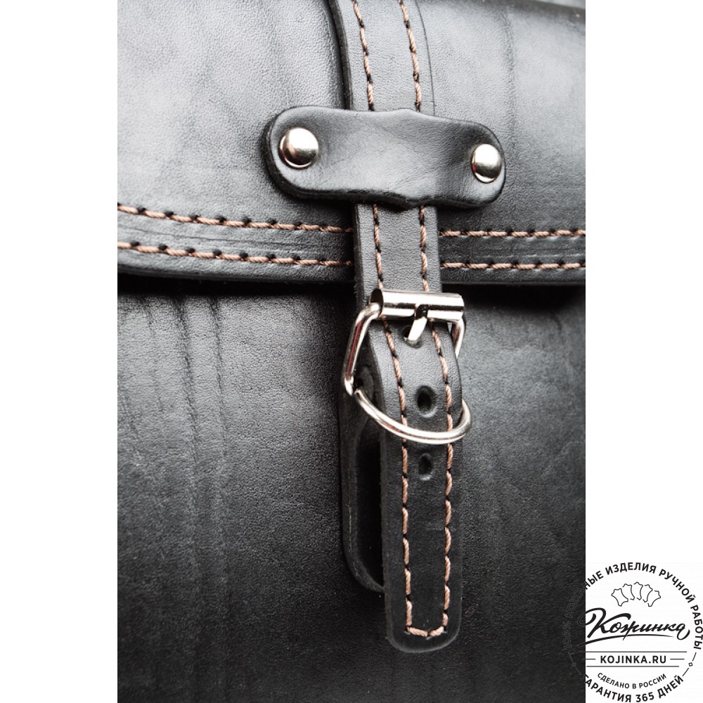 Кожаный рюкзак "Патриот" (чёрный)