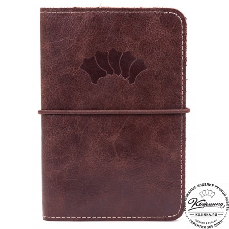 Кожаная обложка на паспорт Прага (коричневая)