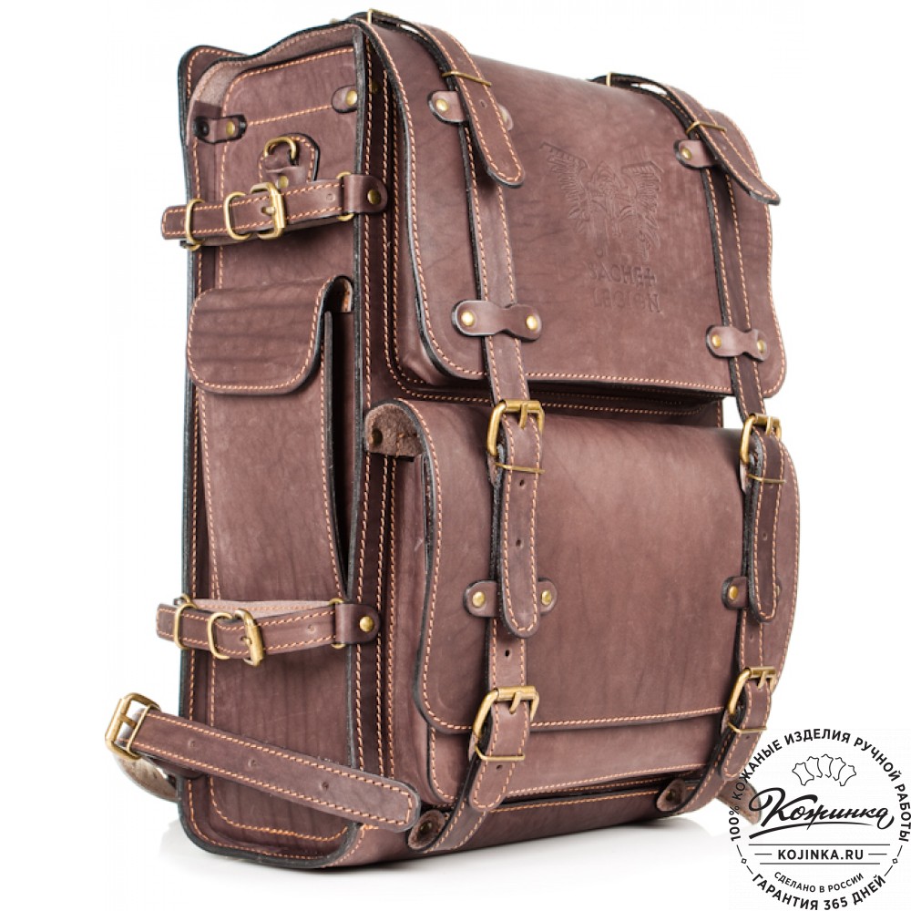 Мужской кожаный рюкзак "Легион" (коричневый)