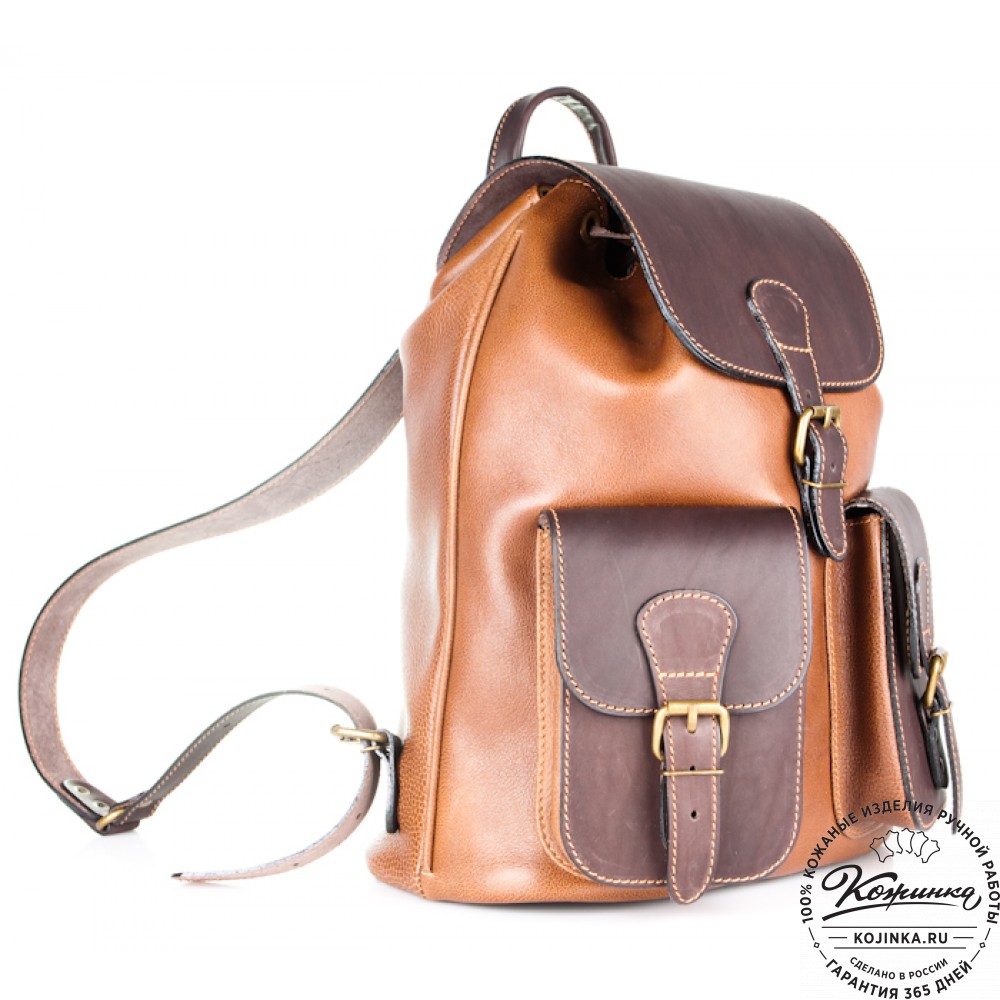 Кожаный рюкзак "Классик 2" (коричневый)