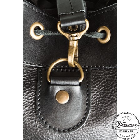 Кожаный рюкзак "СаШе" (чёрный)