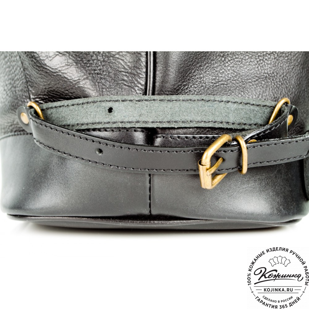 Кожаный рюкзак "СаШе" (чёрный)