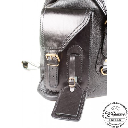 Кожаный рюкзак "Стиль 1" (чёрный)