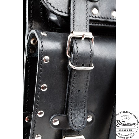 Мужской кожаный рюкзак "Легион-Харлей" (черный)