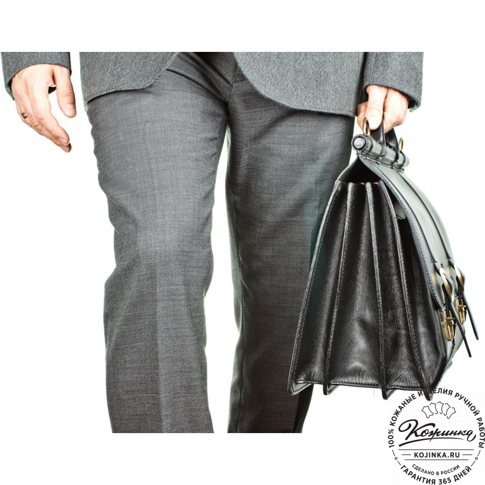 Кожаный портфель "Префект" (коричневый)