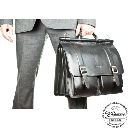 Кожаный портфель "Префект" (коричневый)