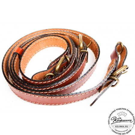 Деловой кожаный портфель "Мини" (тёмно-рыжий)