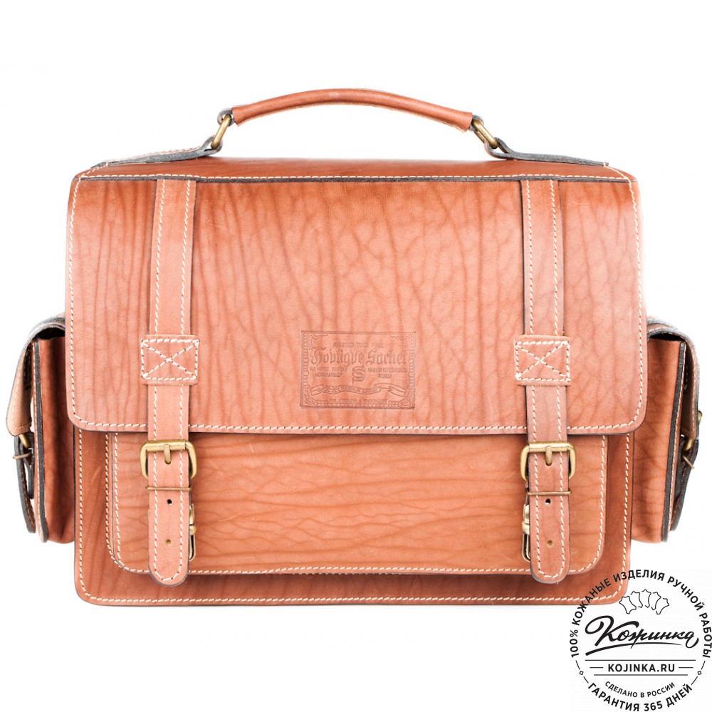 Кожаный портфель "Трансформер" (рыжий)