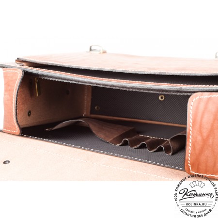 Кожаный портфель "Трансформер" (рыжий)