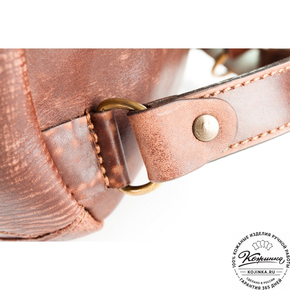 Кожаный рюкзак "Эль-Пасо" (светло-коричневый)