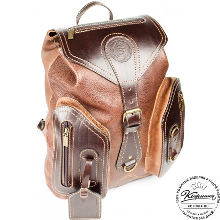 Кожаный рюкзак "Стиль 2" (коричневый)