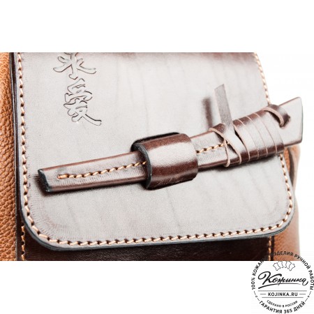 Женский кожаный рюкзак "Гейша" (коричневый)