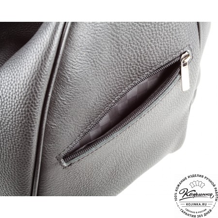 Кожаный рюкзак-сумка "Микки" (черный)