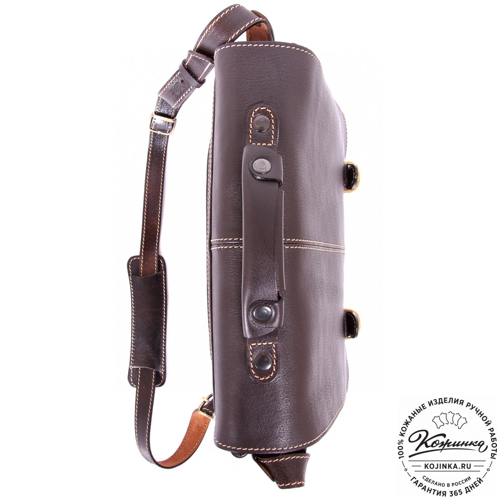 Кожаный портфель "Сорбонна" (темно-коричневый)