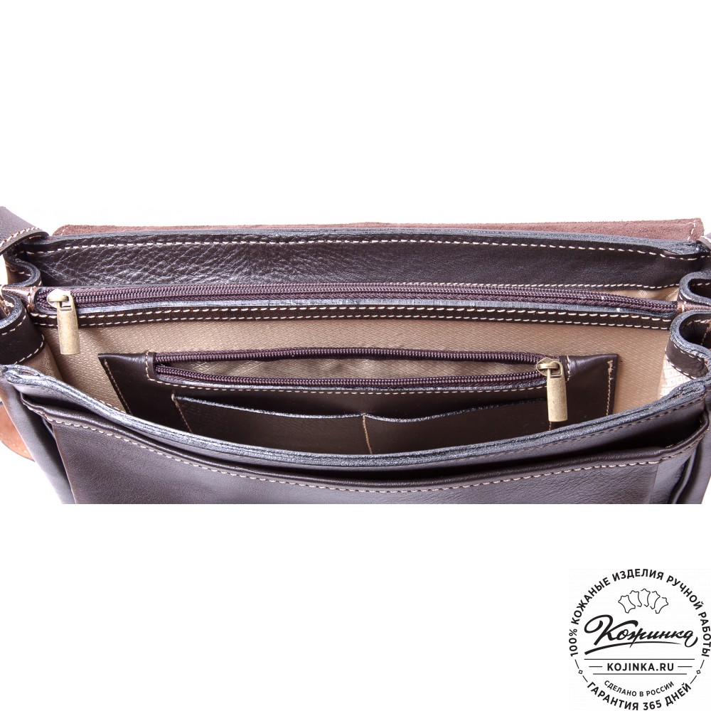 Кожаный портфель "Сорбонна" (темно-коричневый)